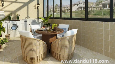 陽臺(tái)是貼墻磚還是刷白3